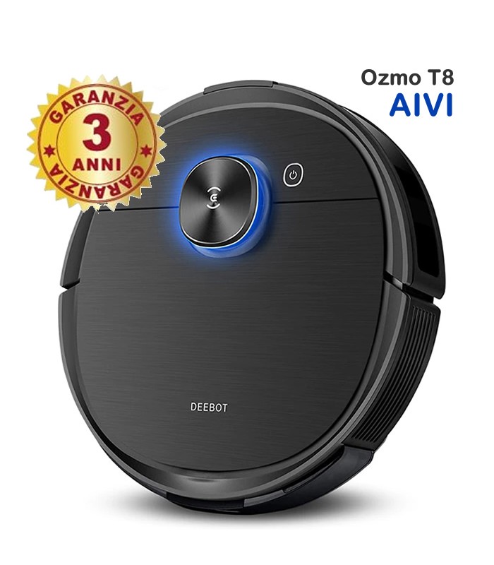 ECOVACS OZMO T8 AIVI, Robot Aspirapolvere. Garanzia Italiana 3 anni