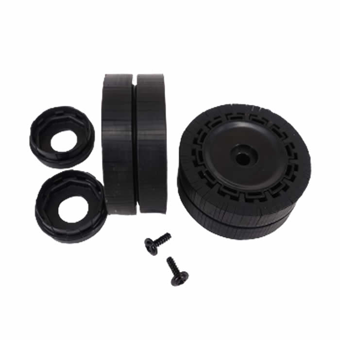 9HORN 2 Pneumatici Di Ricambio In Gomma Per Robot Mocio IRobot Braava E Mint - Compatibili Con Jet 240, 320, 380, Mint 4200 - Più Durevoli E Con Trazione Migliorata - 2